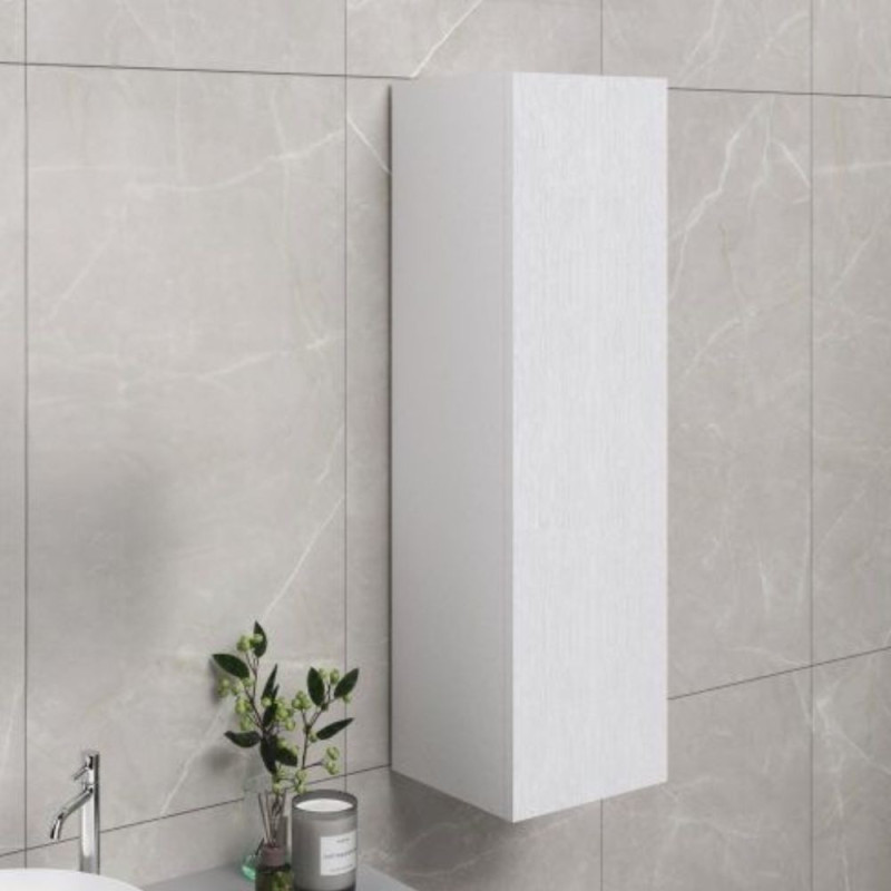Pensile libreria 30x120 cm anta bianco frassinato moderno
