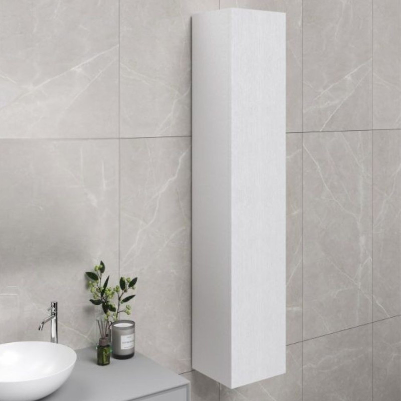 Pensile libreria 30x180 cm anta bianco frassinato moderno