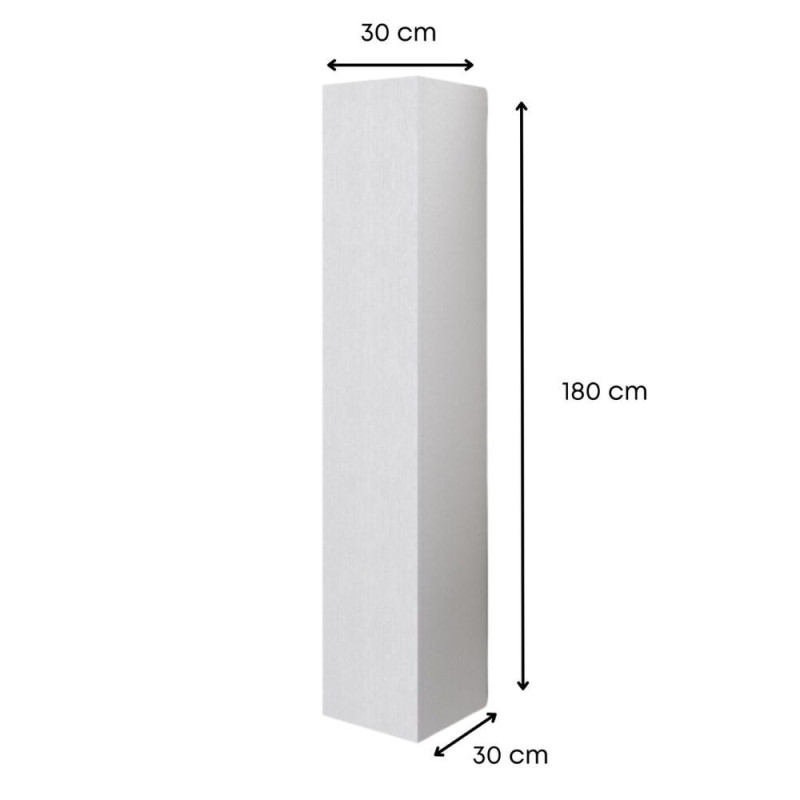Pensile libreria 30x180 cm anta bianco frassinato moderno