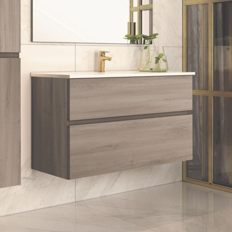 Mobile bagno 100 cm Rovere Grigio | levante shop