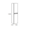 Colonna bagno 35 cm Bianco Lucido | levante shop