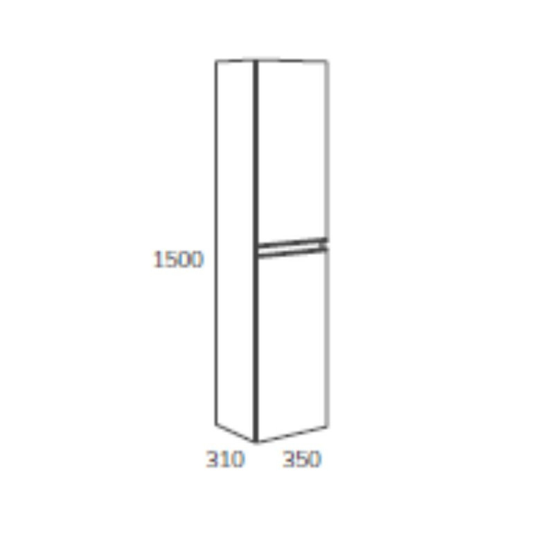 Colonna bagno 35 cm Rovere Grigio | levante shop
