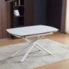 Tavolo girevole allungabile Astrid ceramica bianco opaco