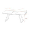 Tavolo allungabile Shelton piano legno noce gambe metallo nero