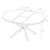 Tavolo rotondo allungabile Evelina ceramica marmo bianco lucido