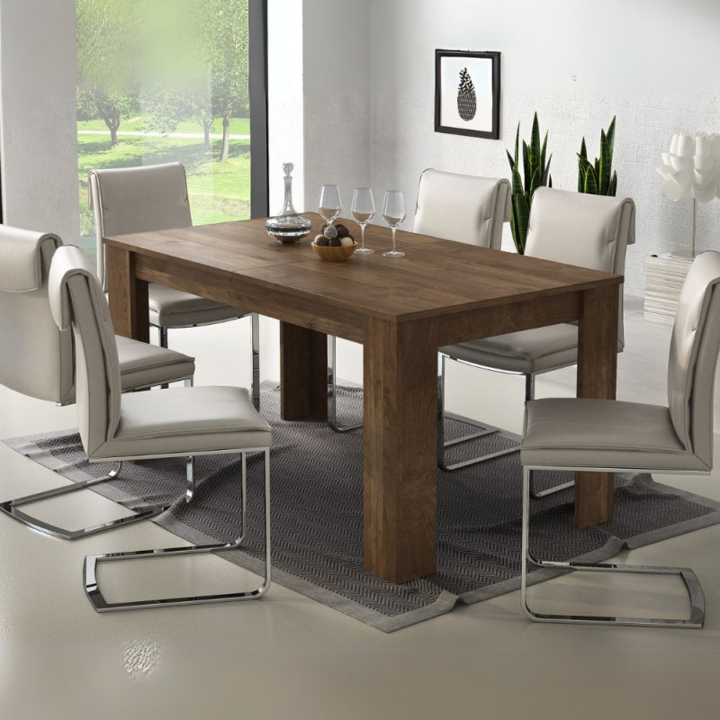Tavolo allungabile Anthony 160x88 cm noce Eastwood shabby