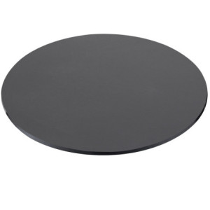 Pianale tavolo tondo 120x120x3,8 cm bordo poliuretano antracite