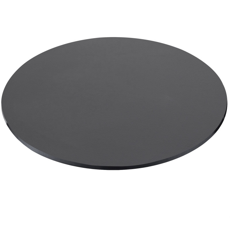 Pianale tavolo tondo 90x90x3,8 cm bordo poliuretano antracite