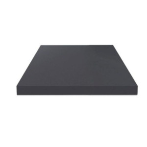Top tavolo 80x80x3,8 cm bordo poliuretano antracite satinato