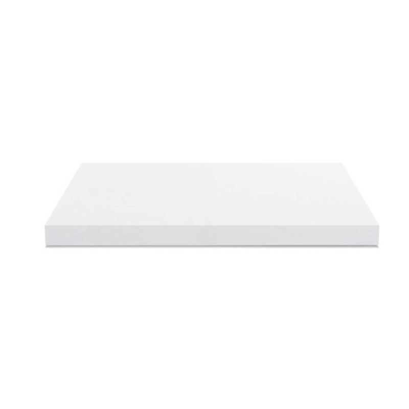 Top cucina non forato 120x60x4 cm bordo poliuretano bianco