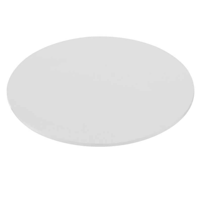 Pianale tavolo tondo 90x90x3,8 cm bordo poliuretano bianco