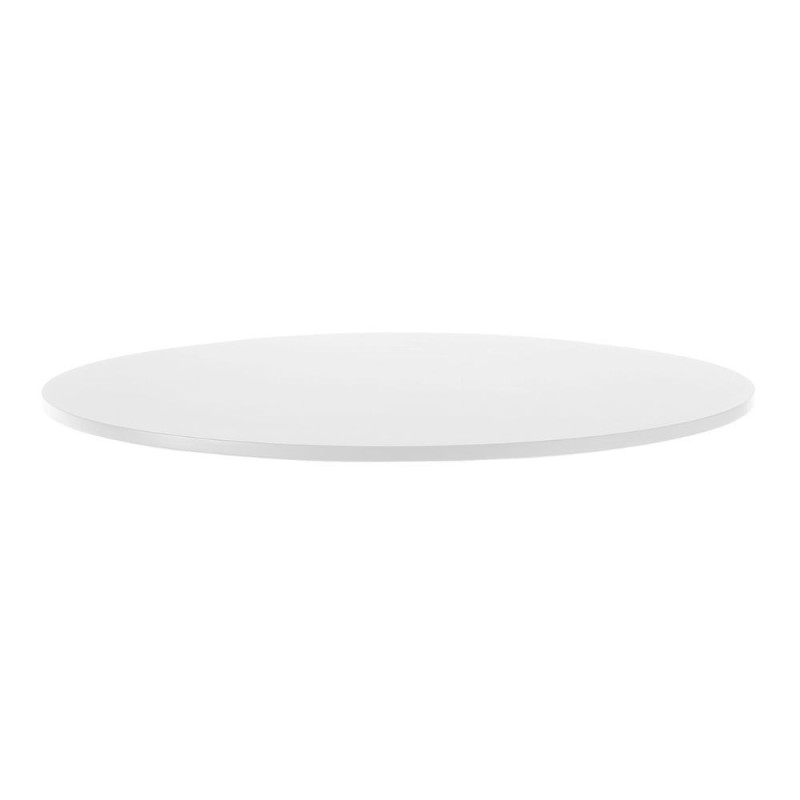 Pianale tavolo tondo 90x90x3,8 cm bordo poliuretano bianco