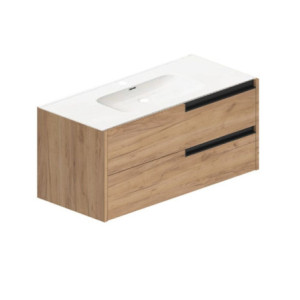 Zoom Mobile bagno sospeso Modular con due cassettoni 100x45x50 cm colore rovere miele