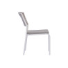 Sedia Modena Set B Alluminio Bianco E Corda Beige Moia