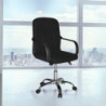 Poltrona da ufficio PC116P tessuto nero base cromata ergonomica