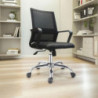 Poltrona da ufficio C8350 schienale rete nero base cromata