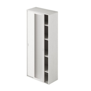 Mobile ingresso Modulo 90 ante scorrevoli bianco specchio moderno