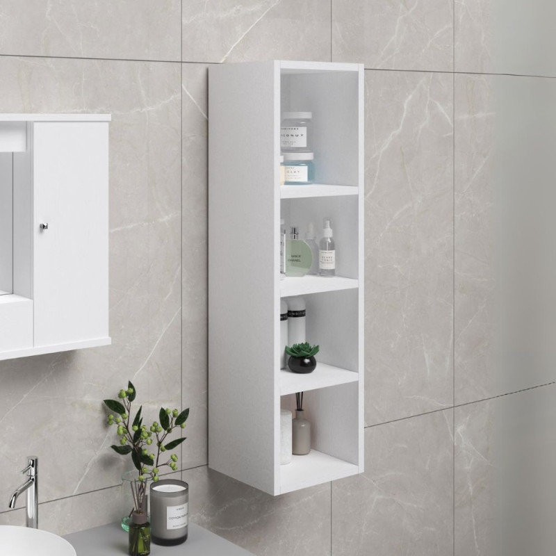 Pensile 30x120 senza anta bianco frassinato salvaspazio bagno