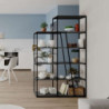 Libreria Pal antracite 110x29x178 cm moderna e versatile