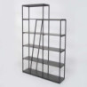 Libreria Pal antracite 110x29x178 cm moderna e versatile