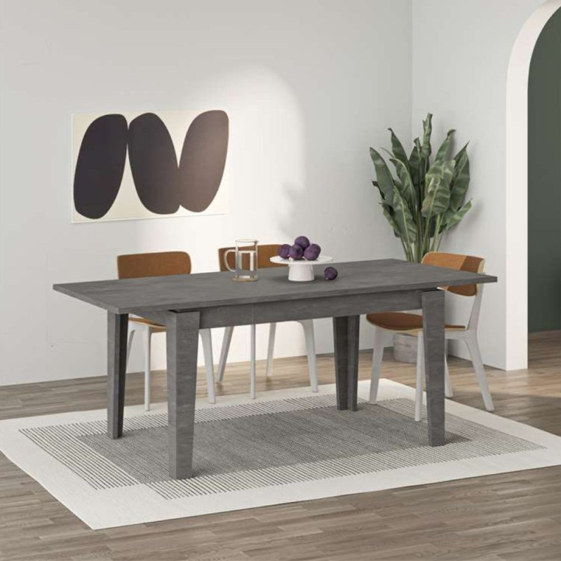 Tavolo allungabile Megaron retro grey 120x80 cm moderno e solido