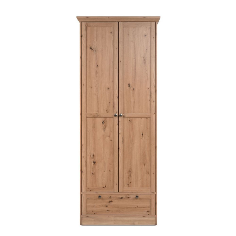 Armadio Timber 40A rovere anticato 2 ante 1 cassetto elegante