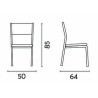Sedia Modena Set B Alluminio Bianco E Corda Beige Moia