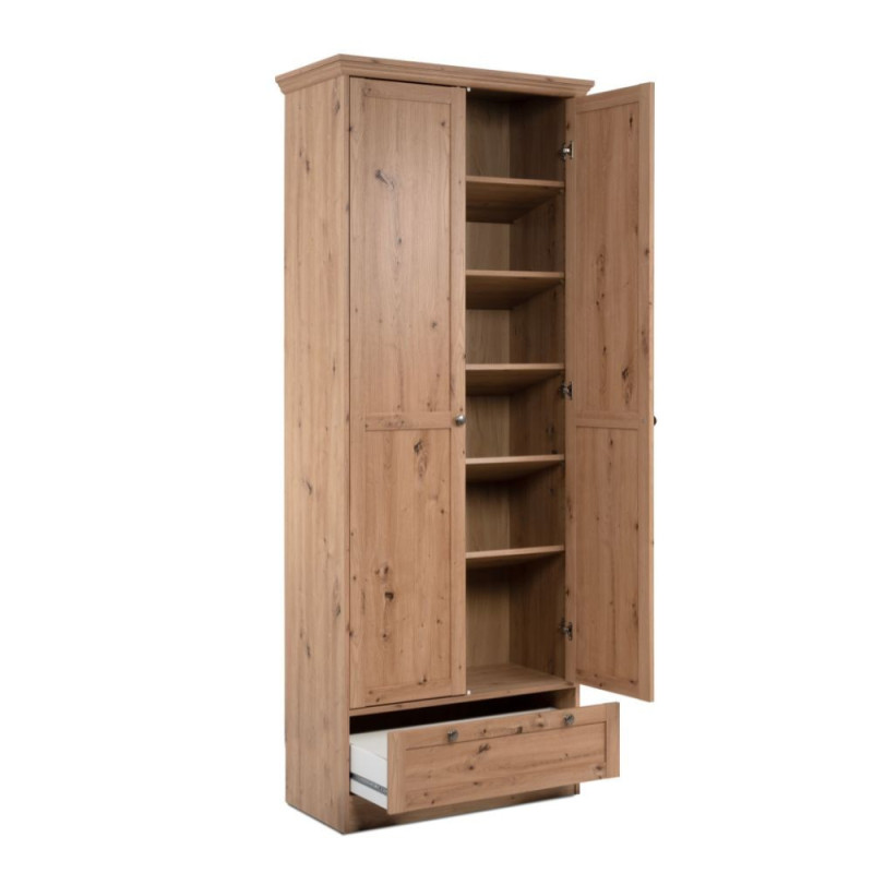 Armadio Timber 40A rovere anticato 2 ante 1 cassetto elegante