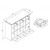Credenza con vetrina Timber 54A rovere anticato elegante living