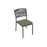 Sedia Modena Set B Alluminio Antracite E Corda Verde Moia
