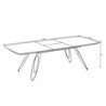 Tavolo allungabile Merkur top bianco frassinato gambe nere moderno