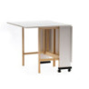 Tavolo salvaspazio Trio pieghevole 140x90x78 bianco frassinato