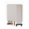 Tavolo salvaspazio Trio pieghevole 140x90x78 bianco frassinato