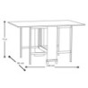 Tavolo salvaspazio Trio pieghevole 140x90x78 bianco frassinato