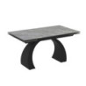 Tavolo allungabile Libra ceramica marmo grigio gambe nere moderno