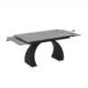 Tavolo allungabile Libra ceramica marmo grigio gambe nere moderno