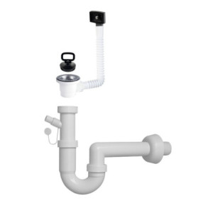 Sifone 1 via attacco lavastoviglie piletta cucina universale