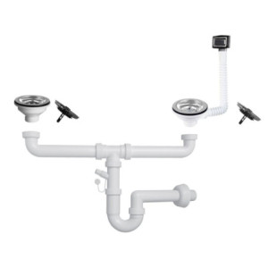 Sifone 2 vie pilettone eco attacco lavastoviglie cucina