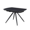 Tavolo girevole allungabile Kitti ceramica nero opaco e metallo