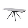 Tavolo girevole allungabile Kitti ceramica larice beige e metallo