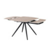 Tavolo girevole allungabile Kitti ceramica marmo travertino nero