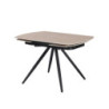 Tavolo girevole allungabile Kitti ceramica marmo travertino nero