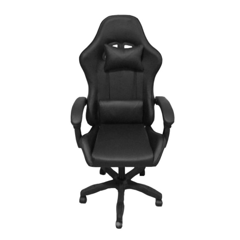Sedia da ufficio gaming schienale alto imbottitura PVC nero