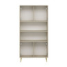 Credenza alta Kale 4 ante cannettato 2 nicchie cashmere moderna