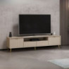 Porta TV Kale 4 ante effetto cannettato cashmere oro moderno