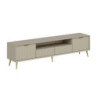 Porta TV Kale 4 ante effetto cannettato cashmere oro moderno