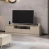 Porta TV Kale 4 ante effetto cannettato nicchia oro moderno