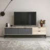 Porta TV Esta 2 ante antracite 2 cassetti rovere Sonoma moderno