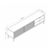 Porta TV Esta 2 ante antracite 2 cassetti rovere Sonoma moderno