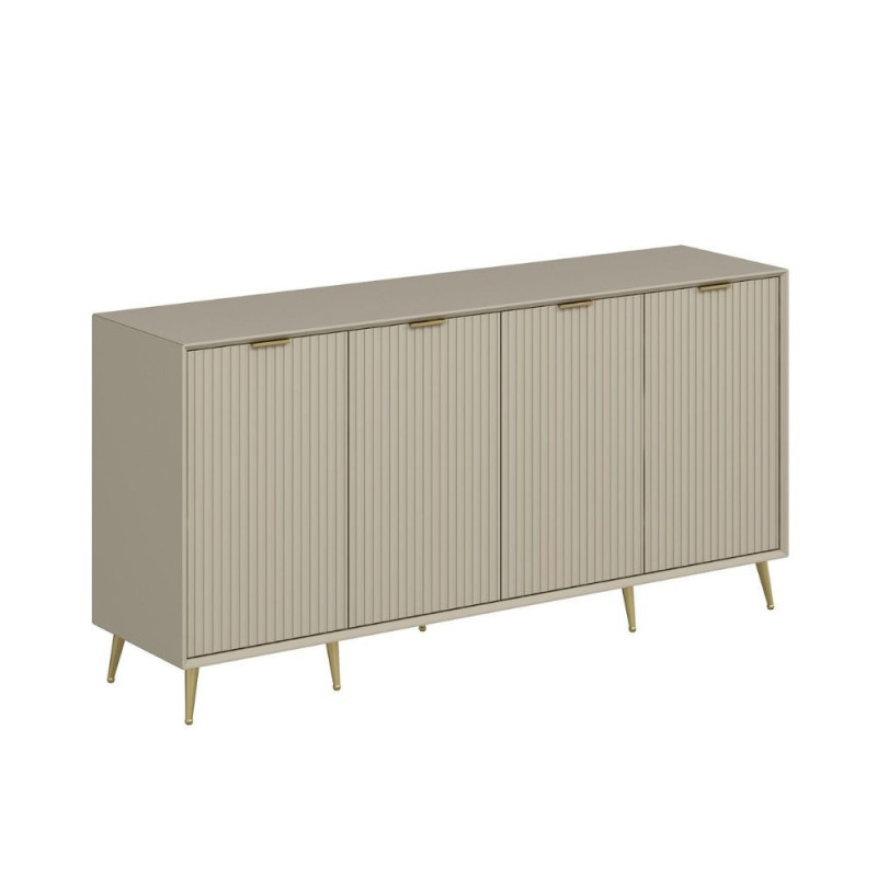 Madia Kale 4 ante filo effetto cannettato cashmere oro moderna